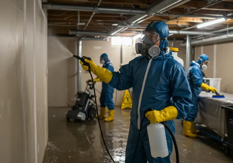 Basement Sanitization and Antimicrobial Treatment process in Clinton, NC